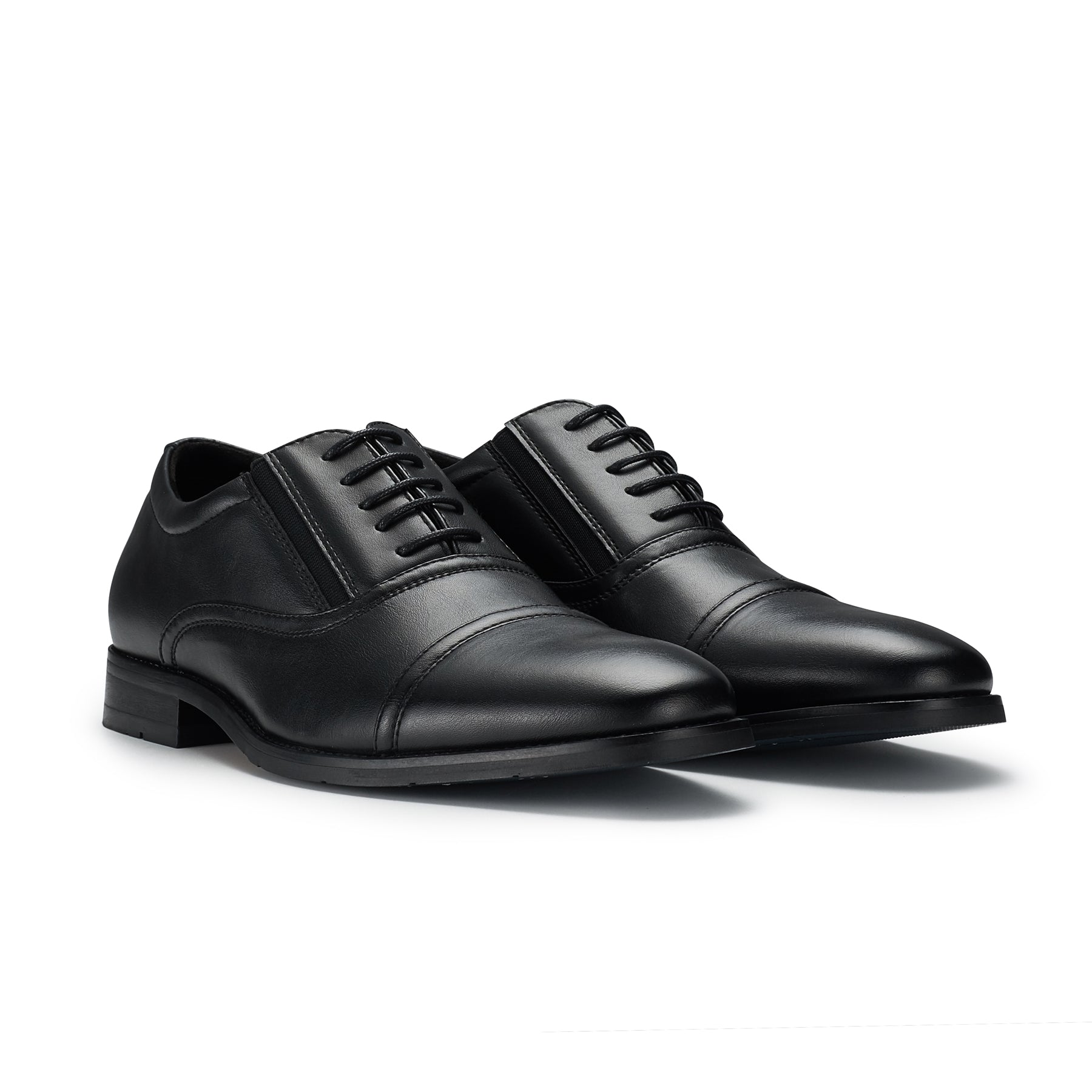 Cap-Toe with Elastic Panel Oxford Shoes | Adam by Ferro Aldo | Conal Footwear | Paired Angle View