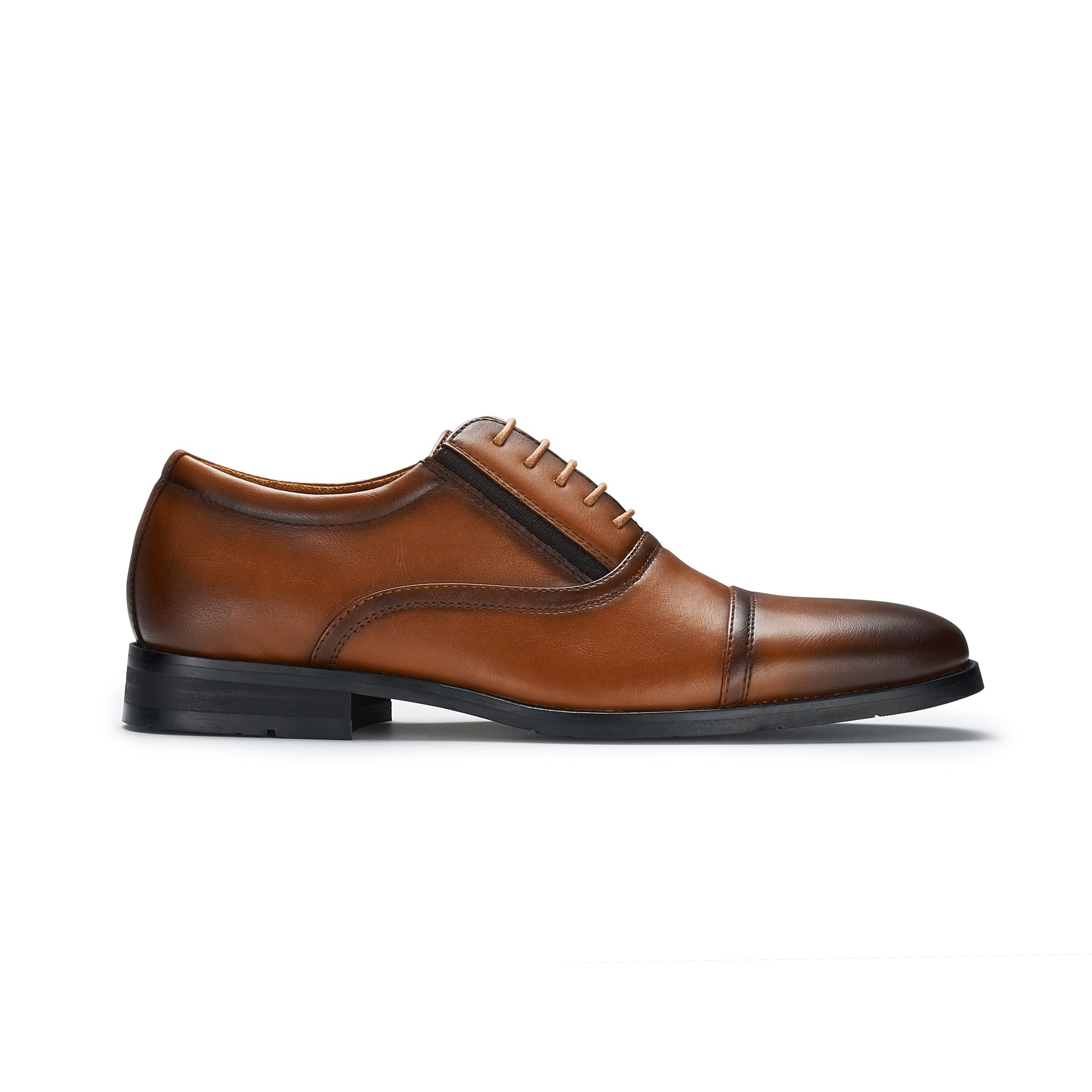 Cap-Toe with Elastic Panel Oxford Shoes | Adam by Ferro Aldo | Conal Footwear | Outer Side Angle View