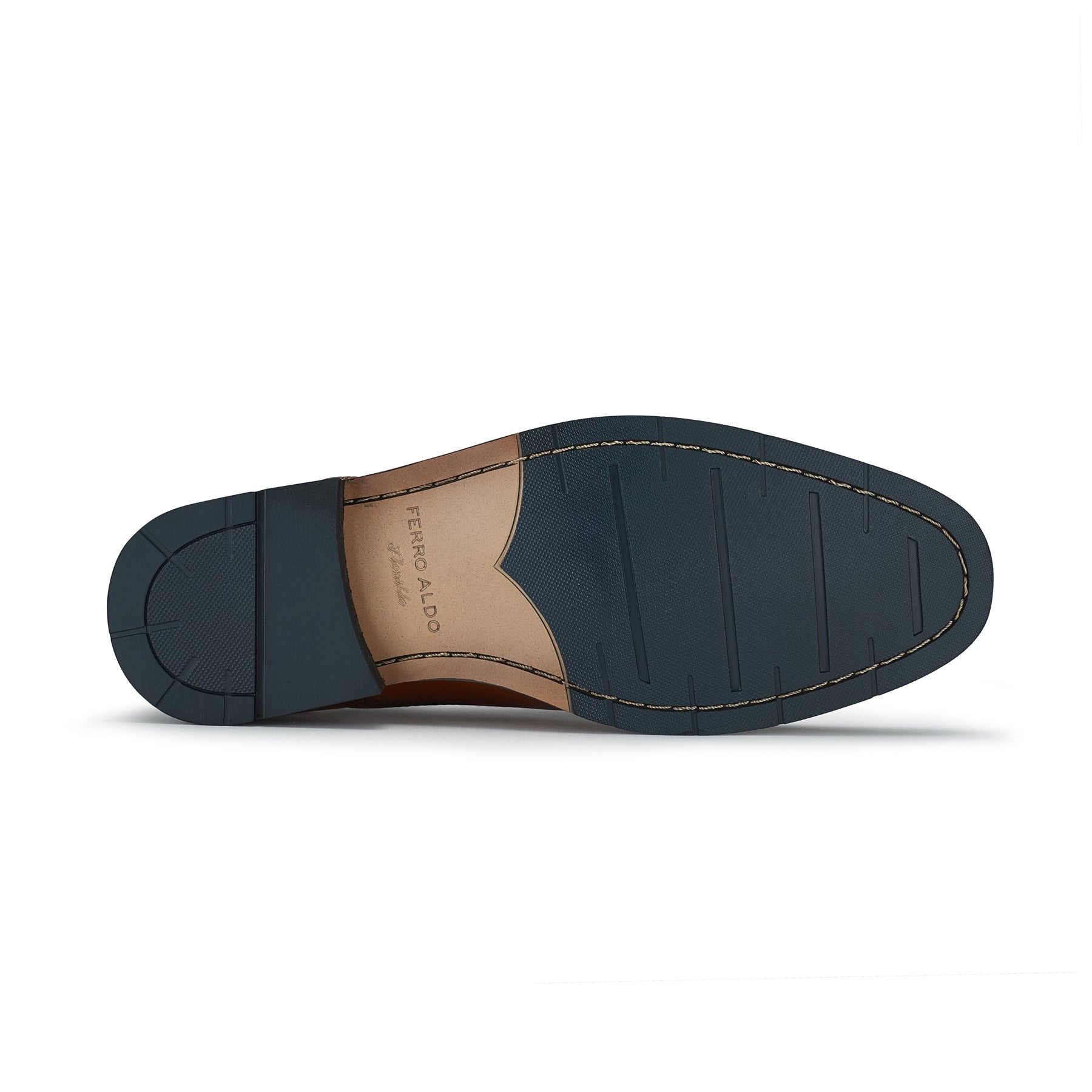 Cap-Toe with Elastic Panel Oxford Shoes | Adam by Ferro Aldo | Conal Footwear | Bottom Sole Angle View