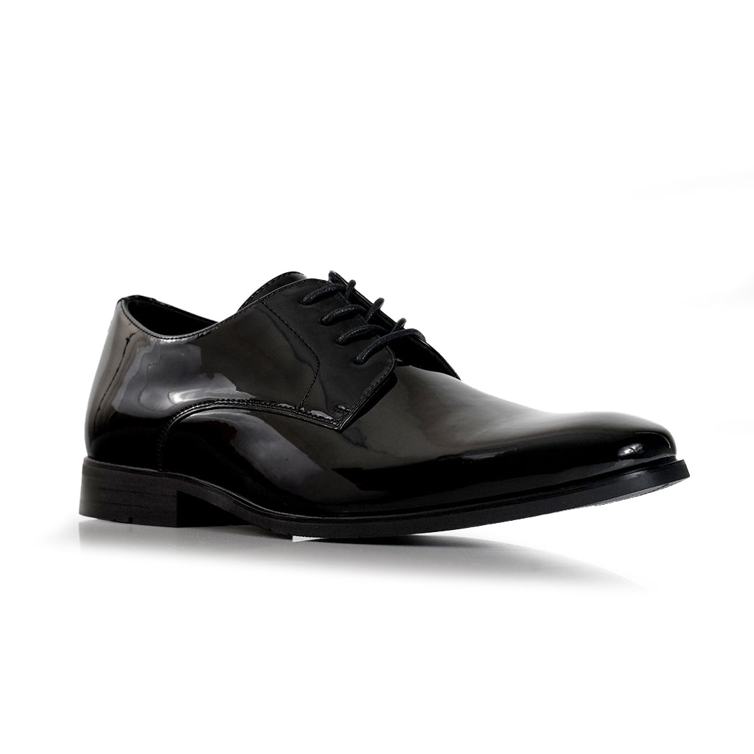 Patent Leather Derby Shoes | Alvin by Ferro Aldo | Conal Footwear | Main Angle View