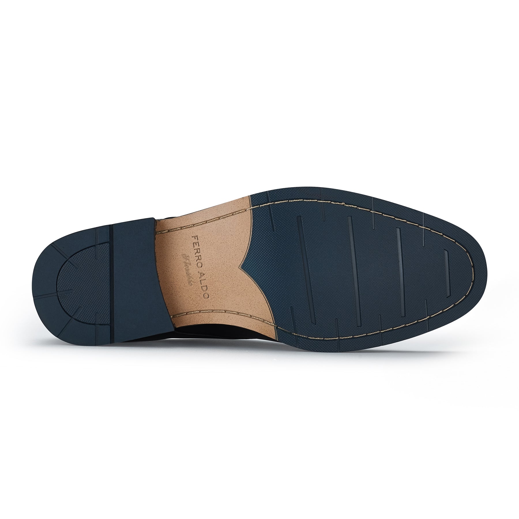 Men's Plain Toe Derby Shoes | Arlen by Ferro Aldo | Conal Footwear | Bottom Sole Angle View