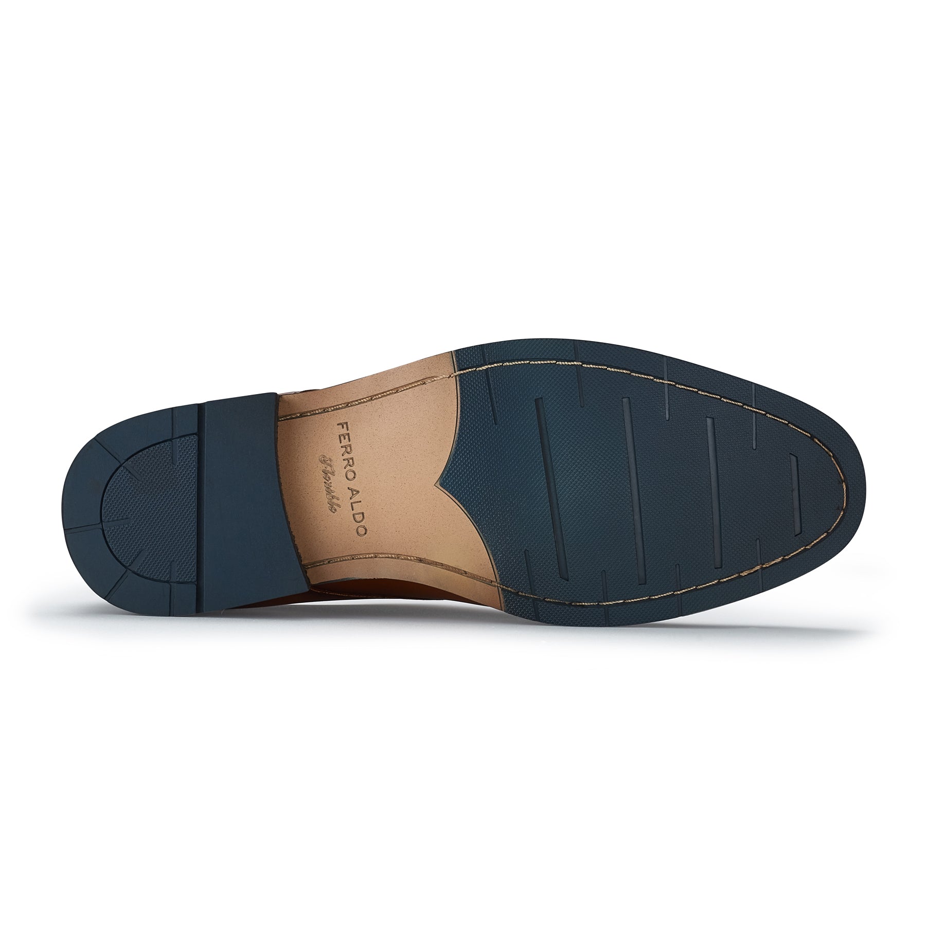 Men's Plain-Toe Derby Shoes | Arlen by Ferro Aldo | Conal Footwear | Bottom Sole Angle View