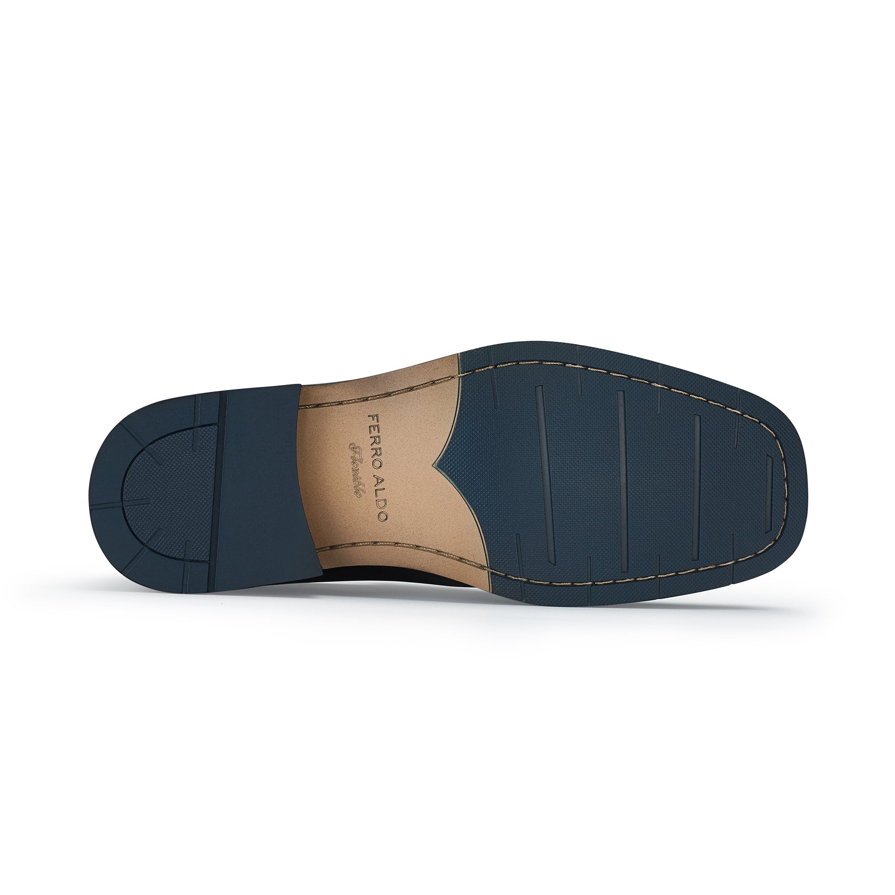 Men's Apron Toe Loafers | Barney by Ferro Aldo | Conal Footwear | Bottom Sole Angle View