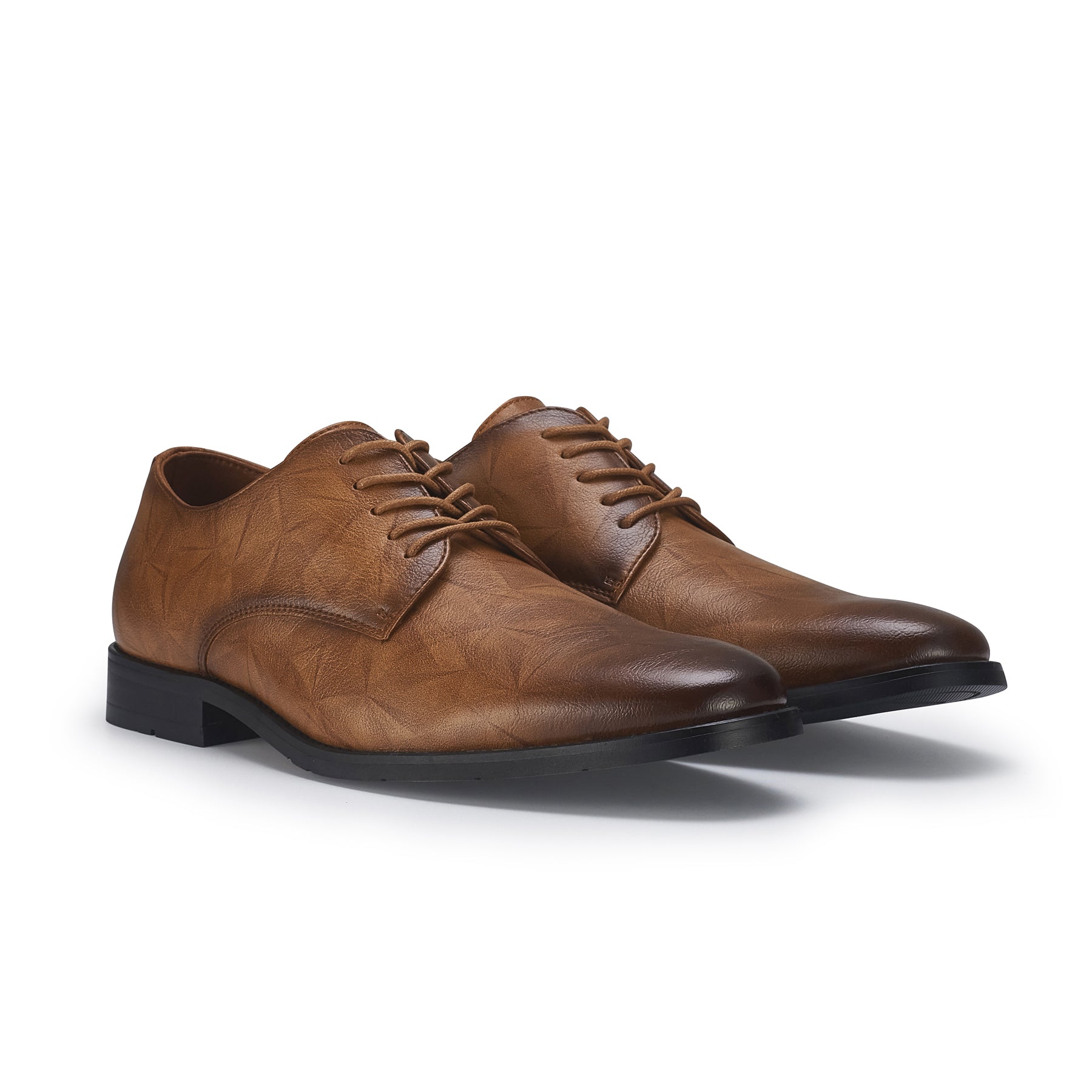 Geometric Pattern Derby Shoes | Caleb by Ferro Aldo | Conal Footwear | Paired Angle View