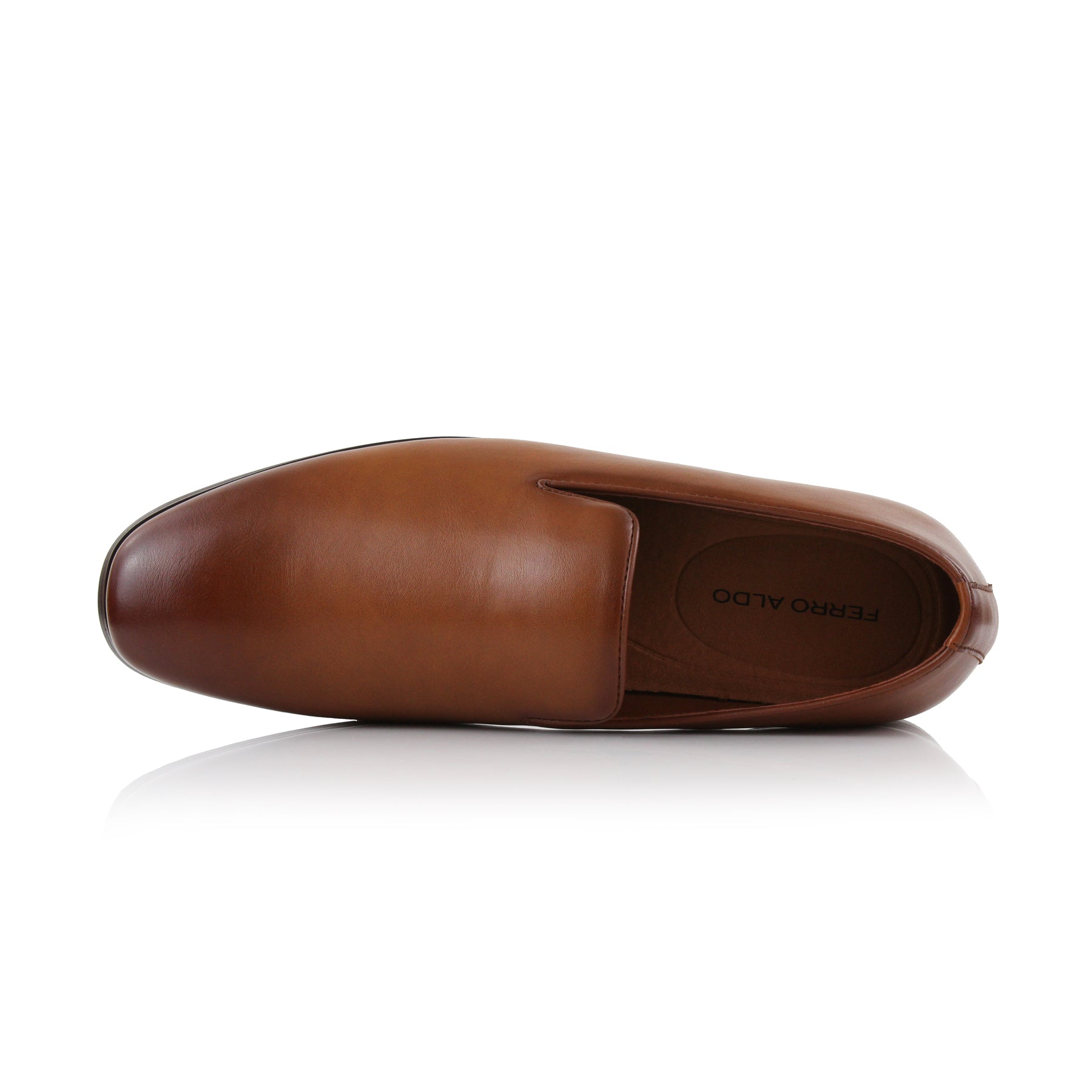 Burnished Wholecut Loafers | Clyde by Ferro Aldo | Conal Footwear | Top-down Angle View