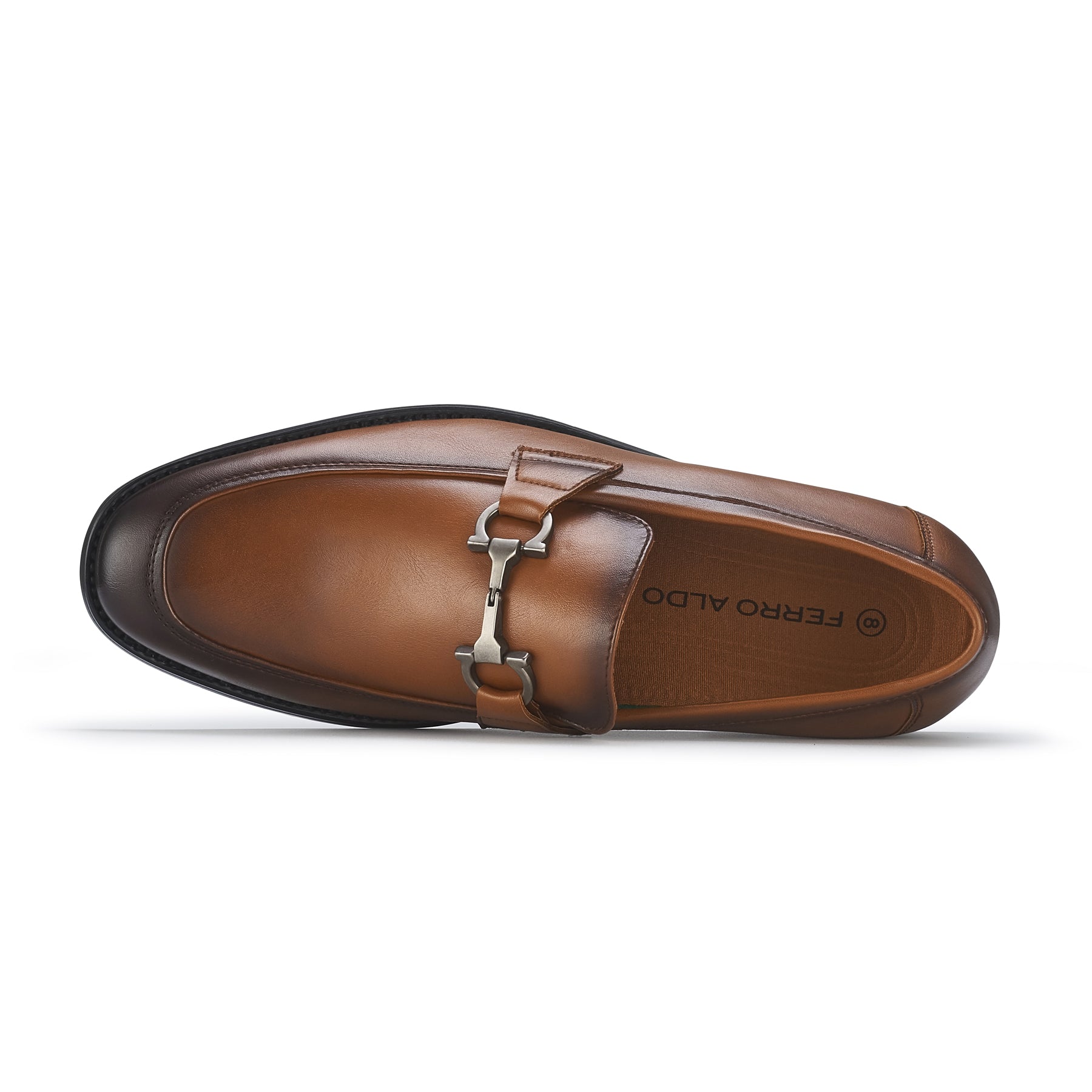 Metal Buckle Loafers | Daxon by Ferro Aldo | Conal Footwear | Top-Down Angle View