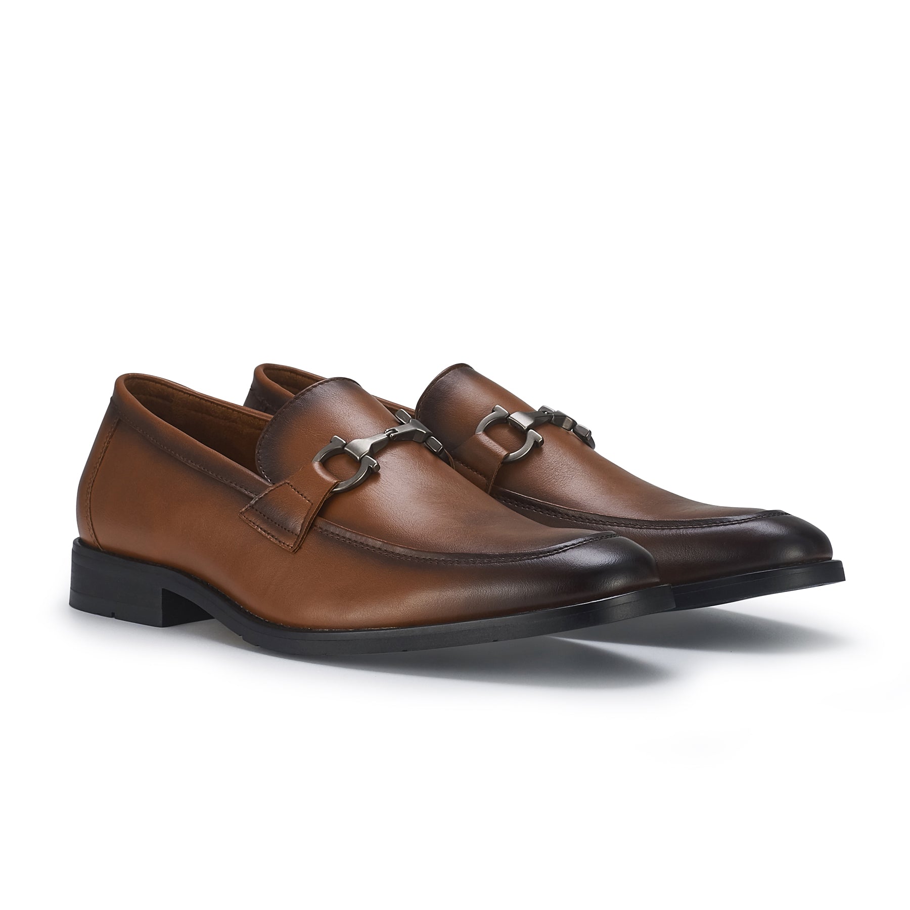 Metal Buckle Loafers | Daxon by Ferro Aldo | Conal Footwear | Paired Angle View