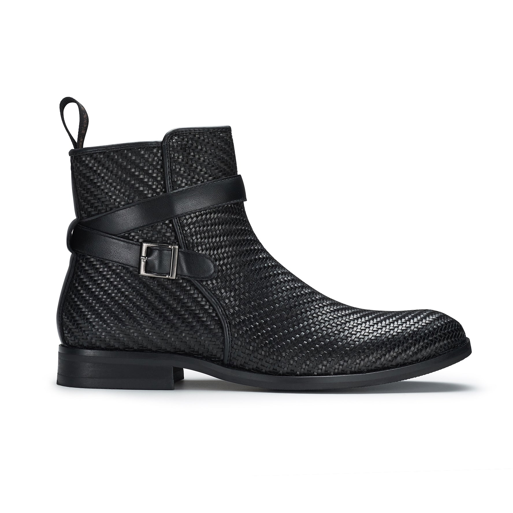 Strapped Woven Chelsea Boots | Derrick by Polar Fox | Conal Footwear | Outer Side Angle View