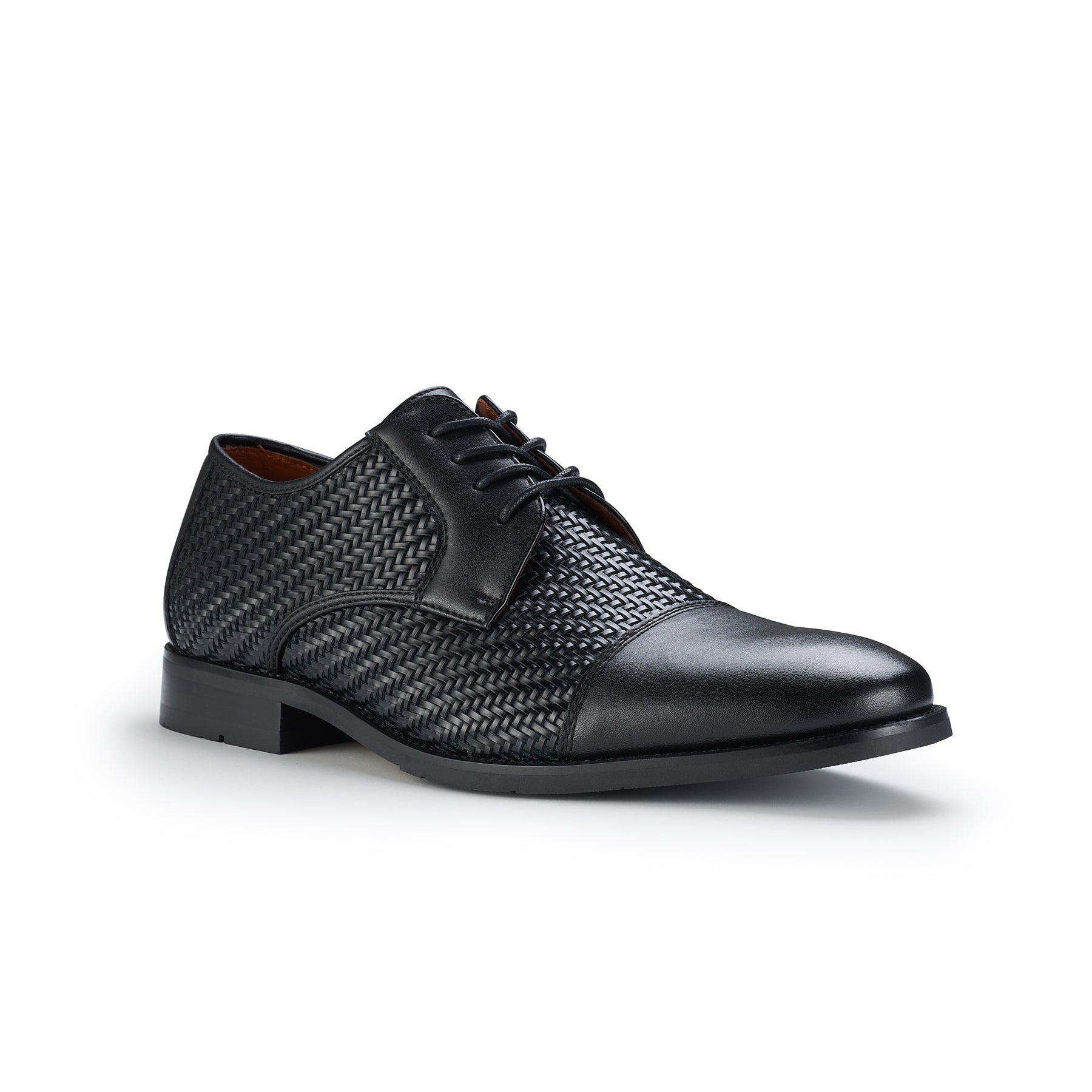 Cap-Toe Woven Derby Shoes | Franco by Ferro Aldo | Conal Footwear | Main Angle View