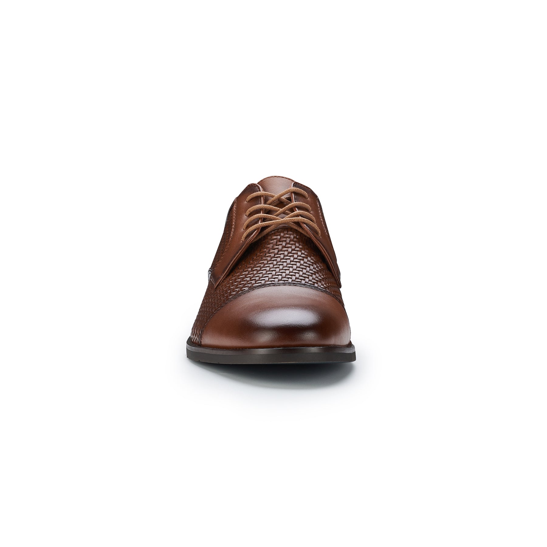 Cap-Toe Woven Derby Shoes | Franco by Ferro Aldo | Conal Footwear | Front Angle View