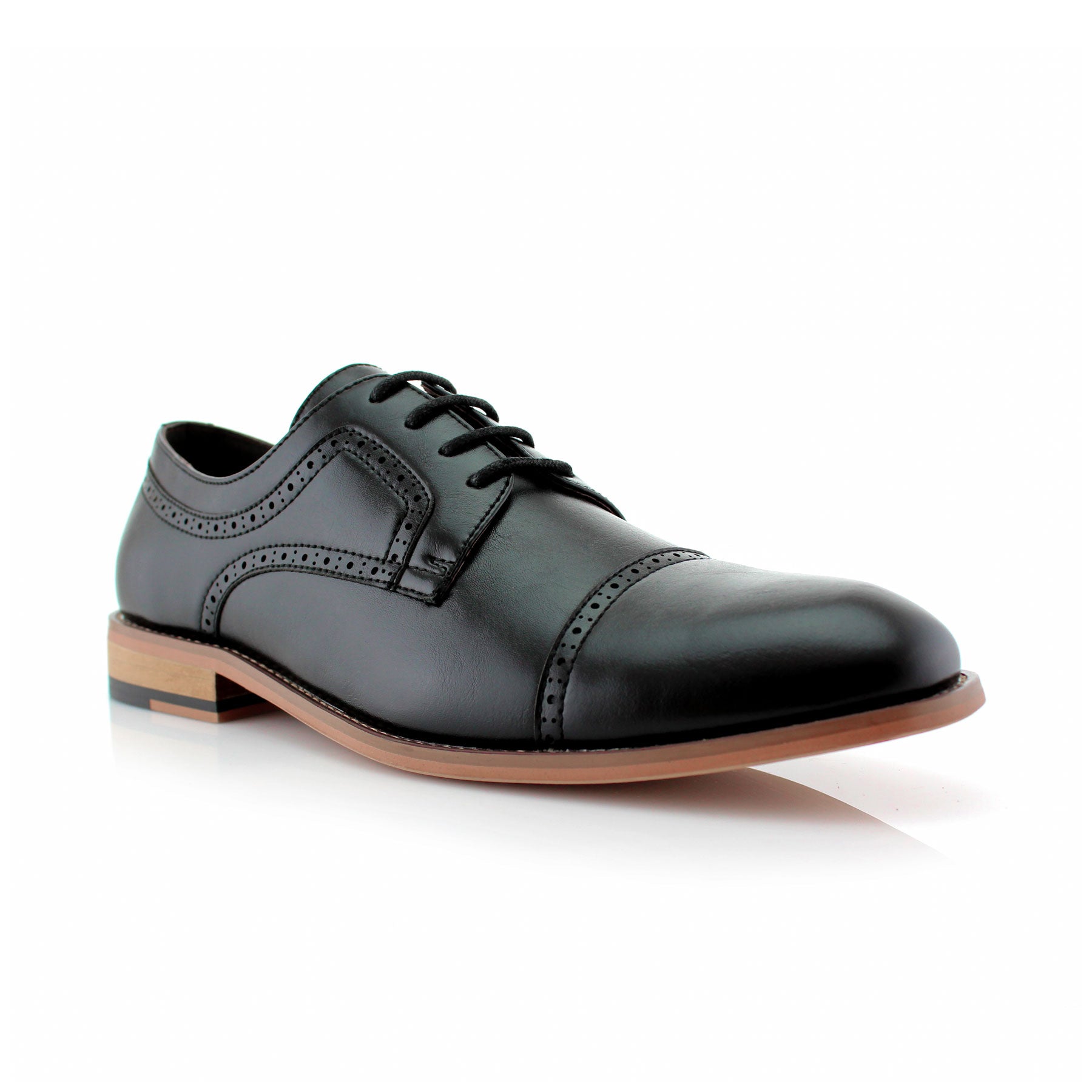 Brogue Burnished Derby Shoes | Jared by Ferro Aldo | Conal Footwear | Main Angle View