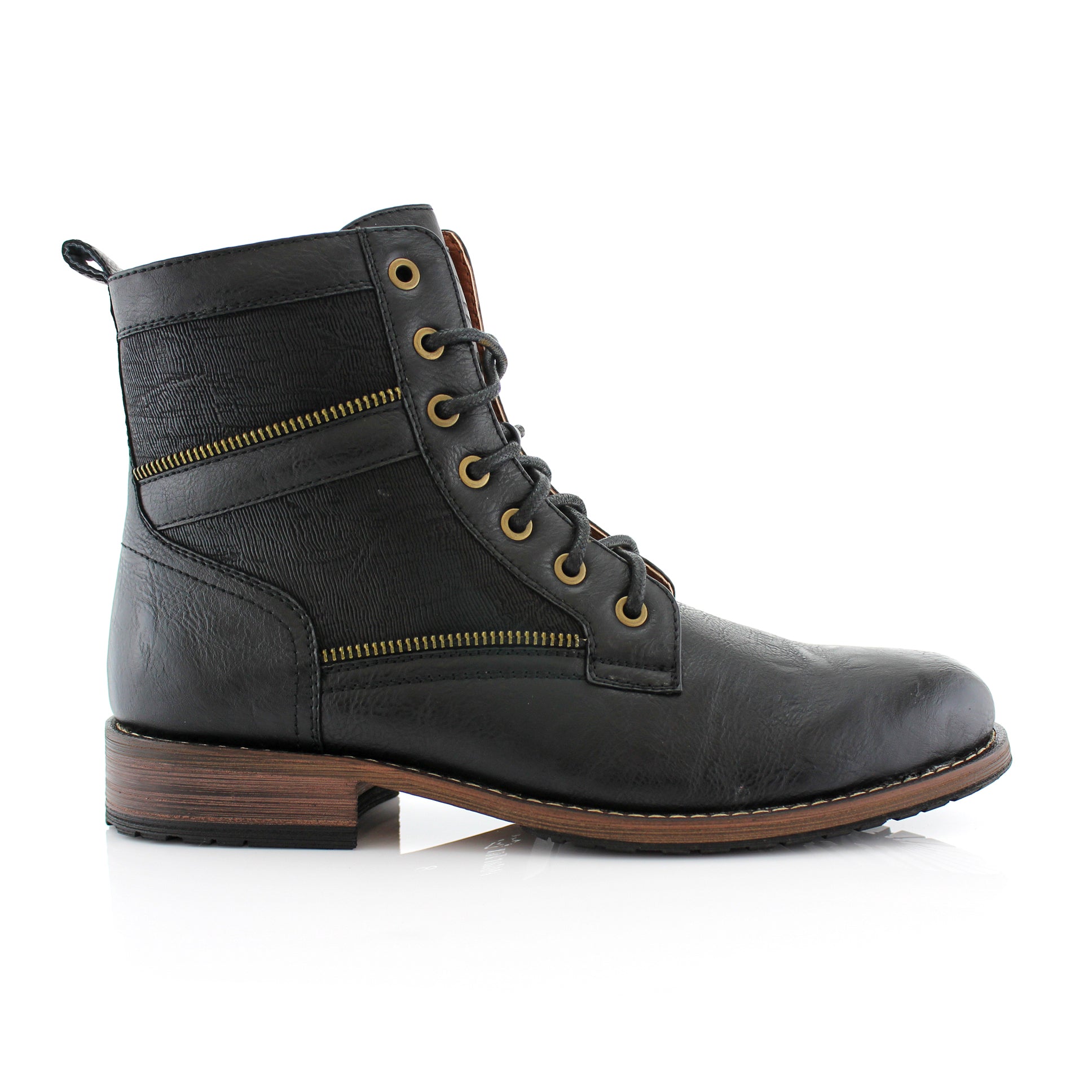 Embossed High-Top Boots | Roy by Polar Fox | Conal Footwear | Outer Side Angle View