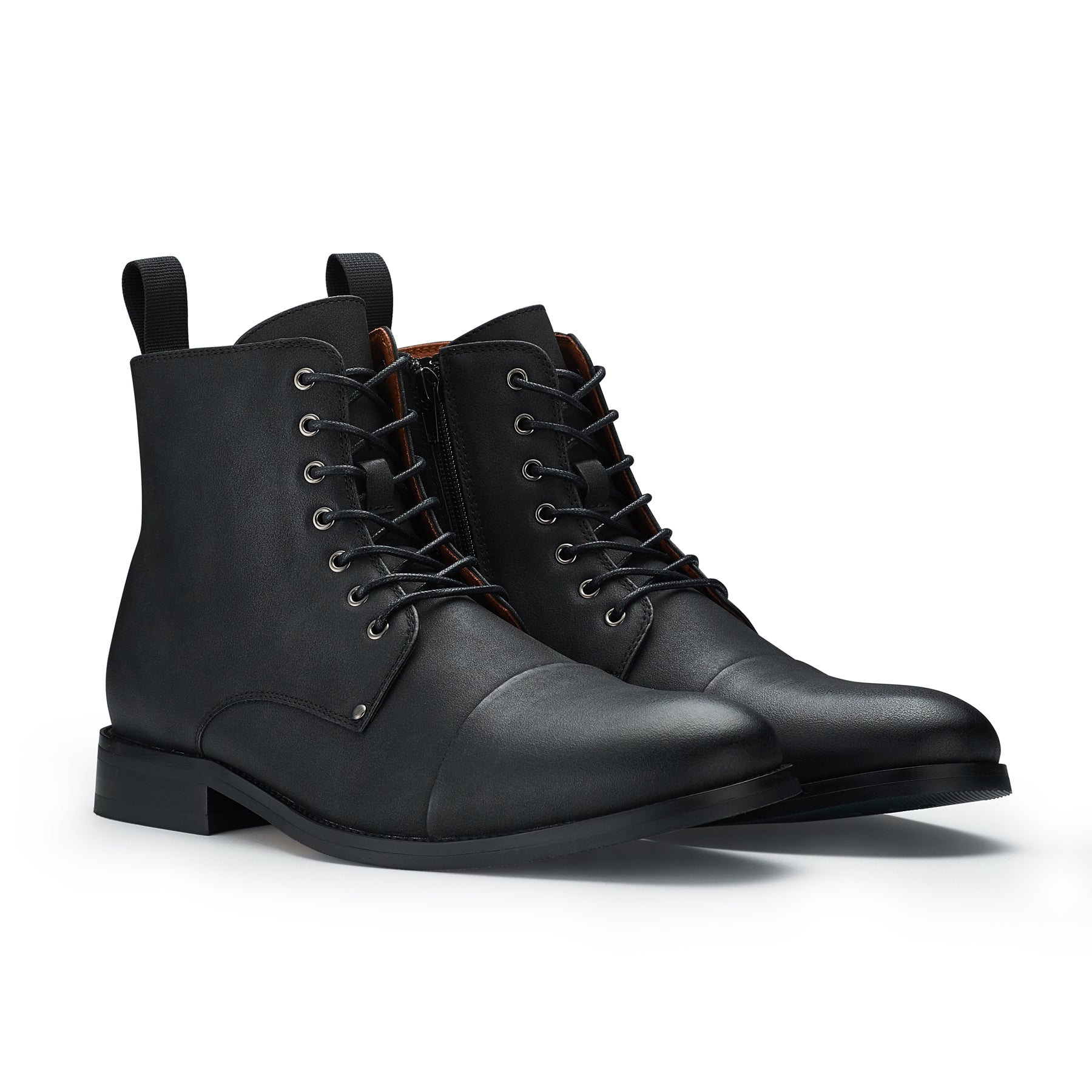 Men's Cap Toe Ankle Boots | Prince by Polar Fox | Conal Footwear | Paired Angle View