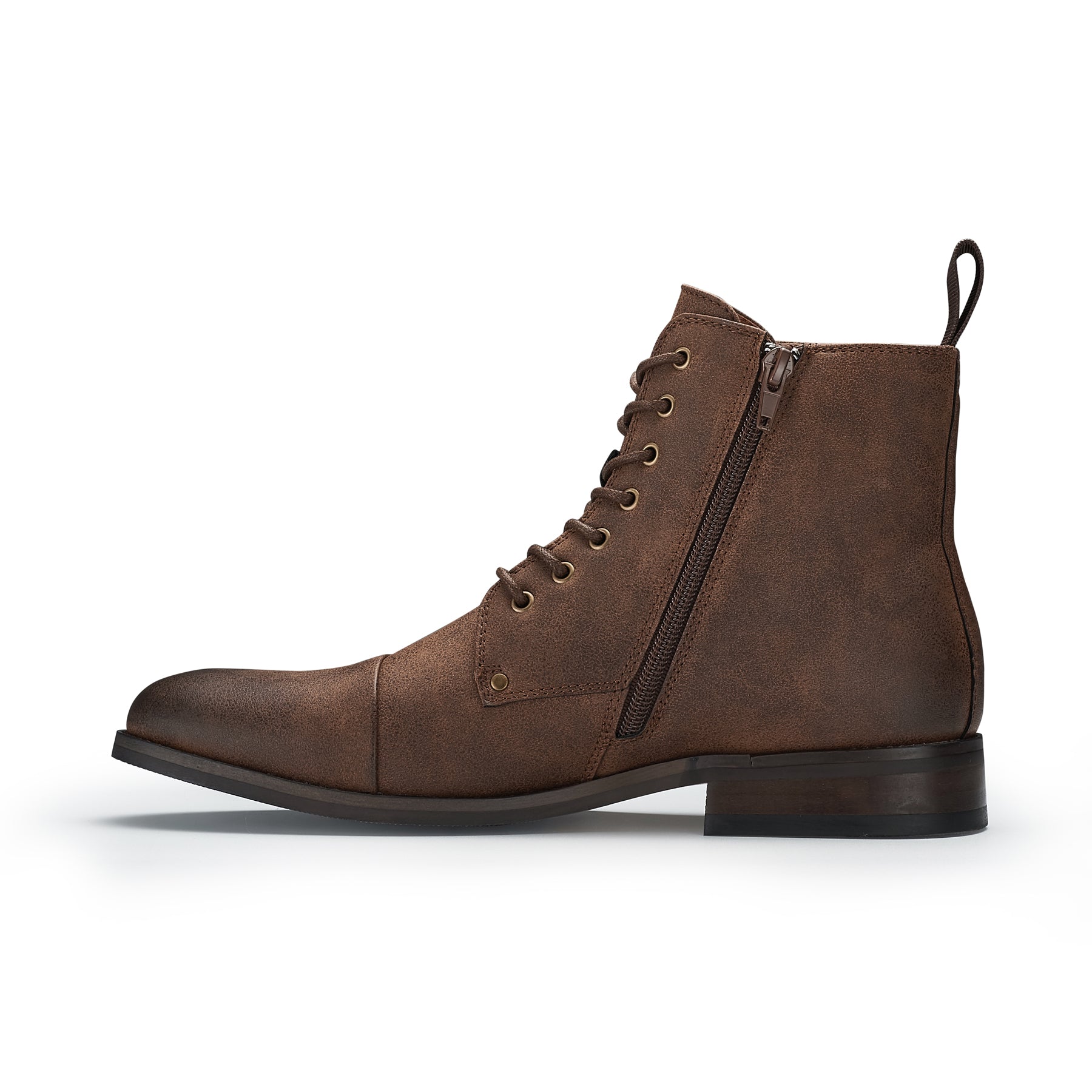 Men's Cap Toe Ankle Boots | Prince by Polar Fox | Conal Footwear | Inner Side Angle View