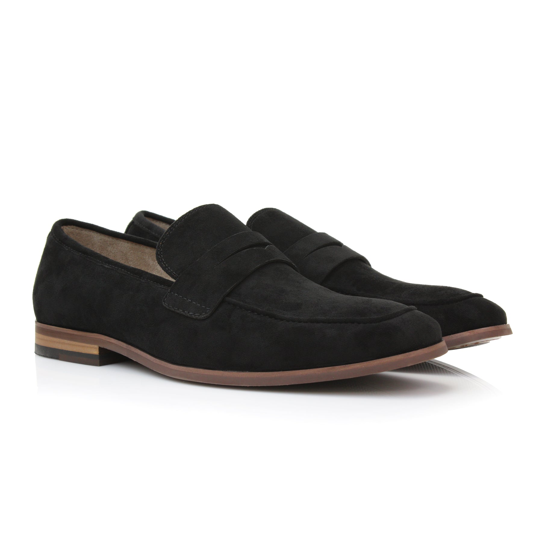 Mens suede black outlet loafers