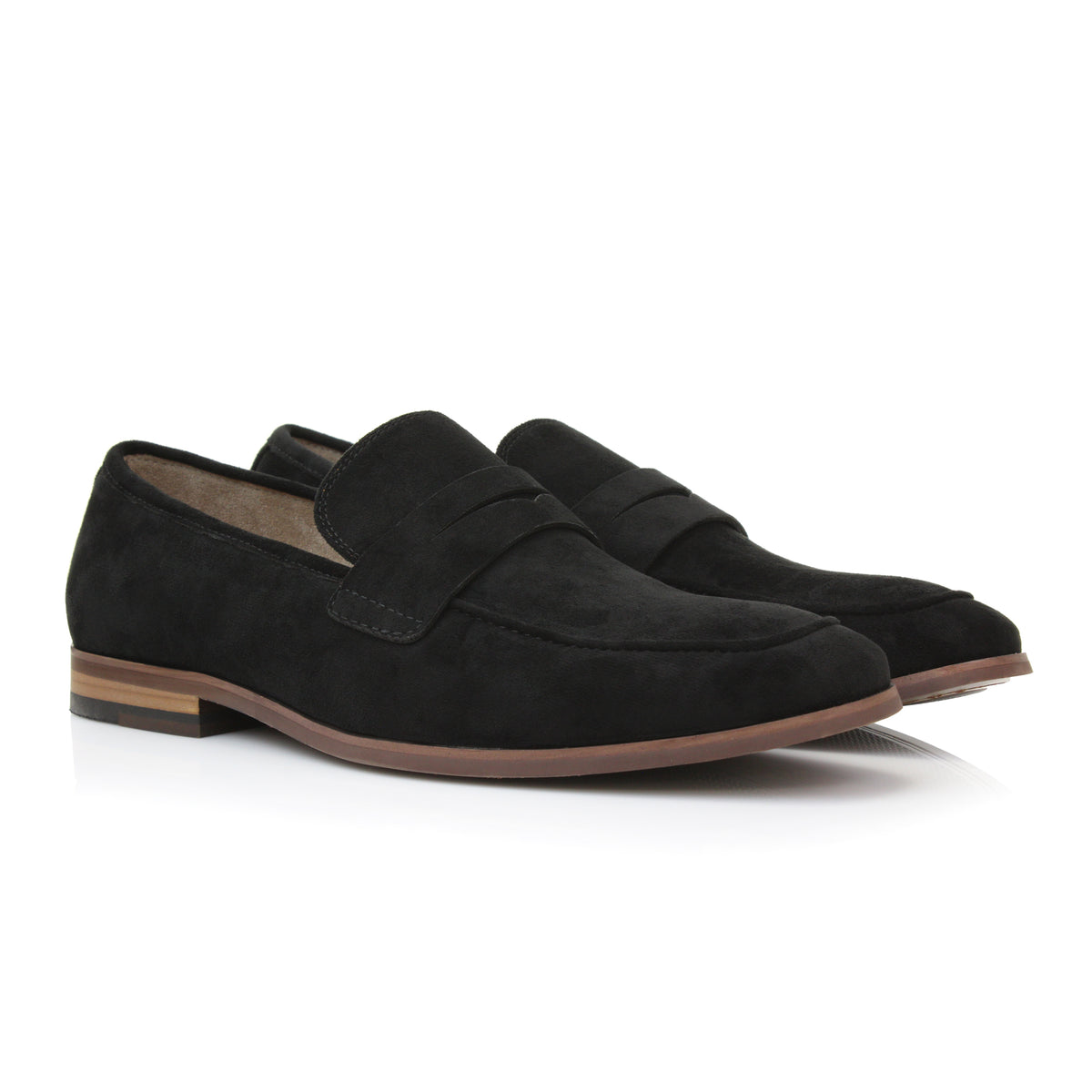 Men's Vegan Suede Loafer | DYLAN in Suede Black | Ferro Aldo