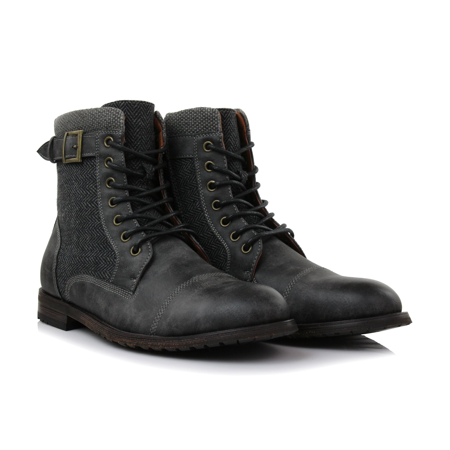 Vegan Leather Boots | ELIJAH in Charcoal | Men's Stylish Zippered 