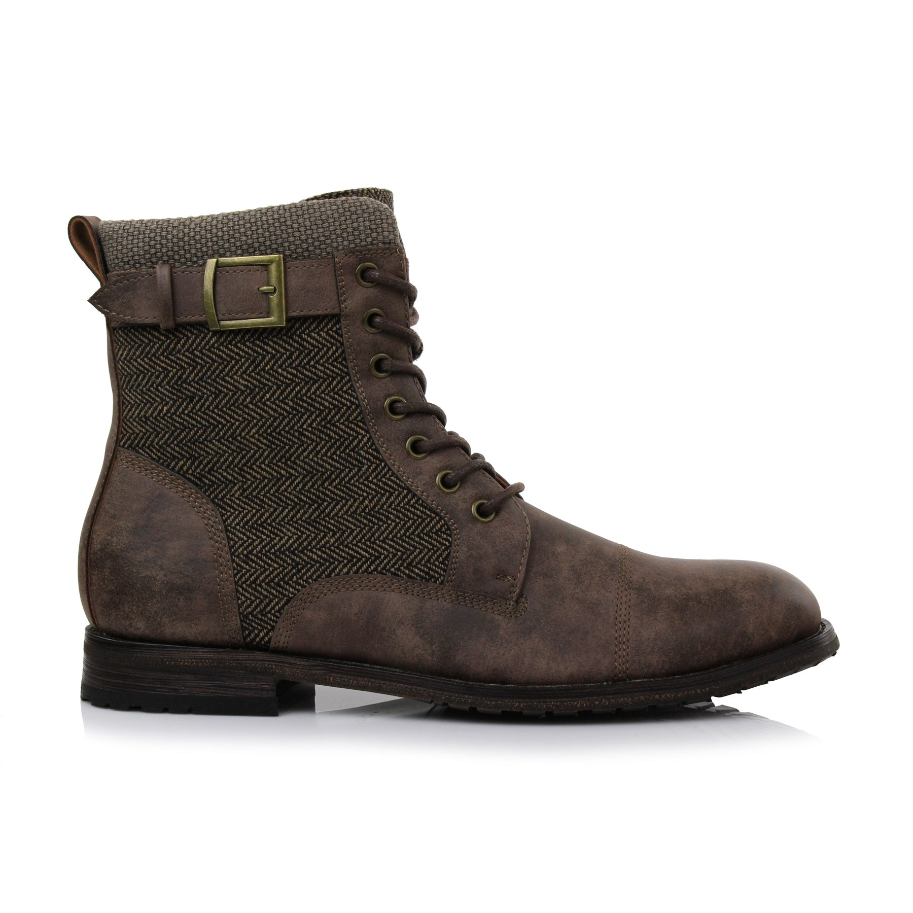 Vegan Leather Boots | ELIJAH in Chestnut | Men's Stylish Zippered 